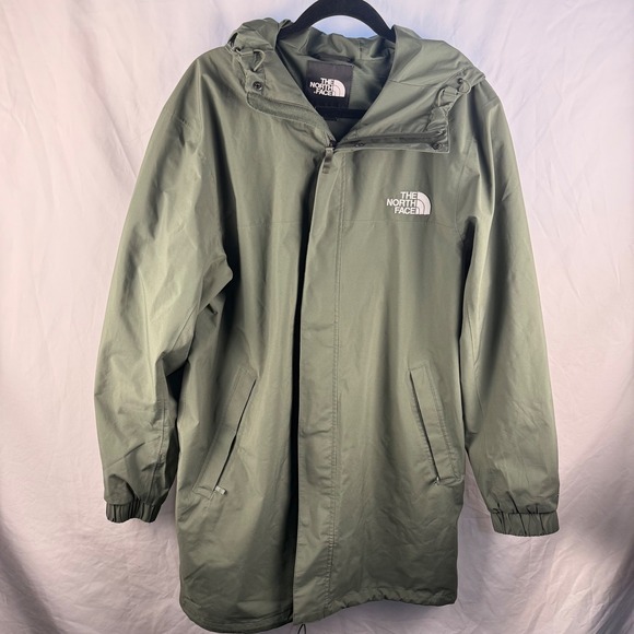 The North Face Other - The North Face Men's Long Green Rain Jacket Large Hooded Gorpcore Lightweight
